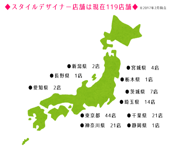 スタイルデザイナー店舗一覧